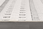 Beverly Rug Micro Loop Area Rug Gray/White 5x7 Geometric Modern Scandinavian - Image 5