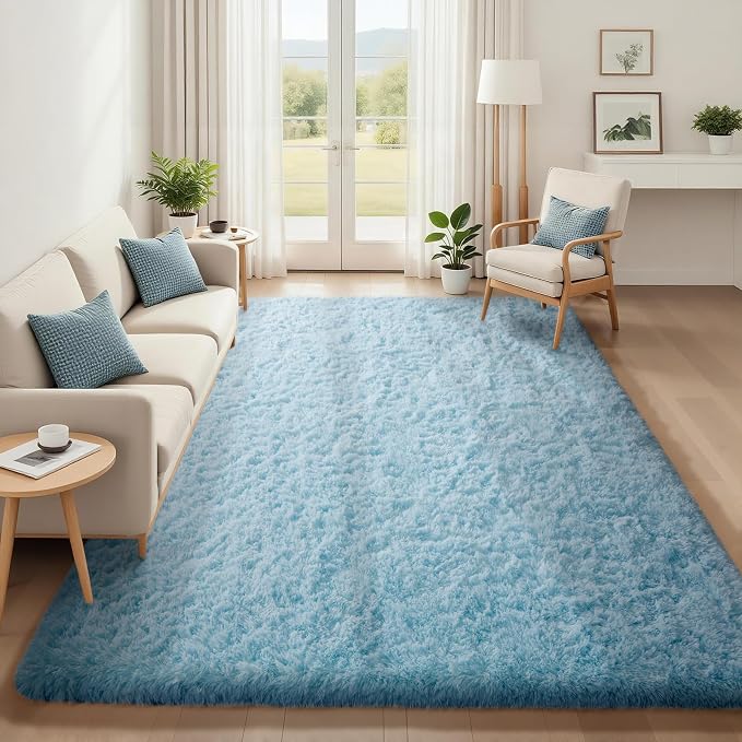Ophanie 5x8 Light Blue Rugs for Living Room, Kids Nursery Rug Aesthetic by Ophanie