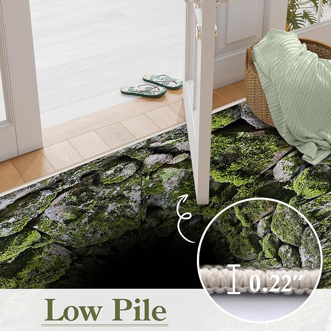 3D Hole Area Carpets, Optical Illusion Design Pattern Floor Rugs, Realistic - Image 6