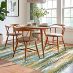 Modern Abstract 6x9 Machine Washable Living Room Rug Non-Slip Soft Bedroom Area - Image 2