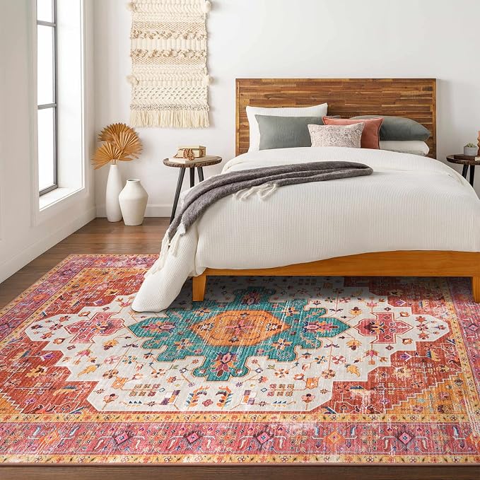 Moynesa Ultra-Thin Washable Pink Area Rug - Image 7