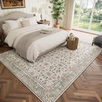 Washable 6x9 Area Rugs for Living Room, Boho Non-Slip Vintage Distress Large - Image 2