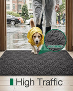 LUMI Indoor Door Mat, Absorbent Non-Slip Thin Doormat, Washable Door Mats - Image 6