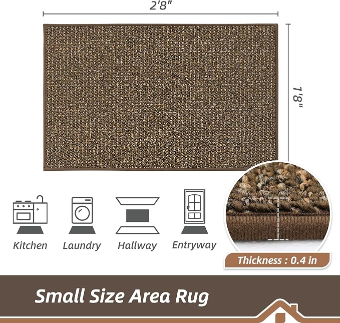 BEQHAUSE 20"x32" Entryway Rug Indoor Door Mat Non-Slip Washable, Hallway Rugs - Image 2