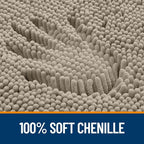 OLANLY Bathroom Rugs 24x16, Extra Soft Absorbent Chenille Bath Rugs, Rubber - Image 3