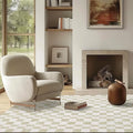 EVERGRACE Checkered Plaid Area Rug 5x7, Soft Faux Wool Rugs Washable Anti Slip by EverGrace