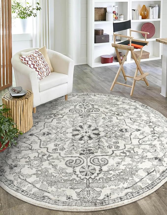 Lahome Bohemian Washable Round Rug, Large Round Rugs 6ft Non Slip Circle Rugs - Image 5