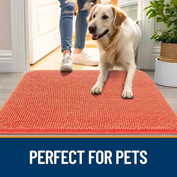 OLANLY Dog Door Mat for Muddy Paws 70x24, Absorbs Moisture and Dirt, Absorbent - Image 6