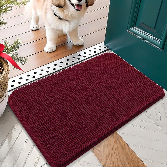 OLANLY Dog Door Mat for Muddy Paws 30x17, Absorbs Moisture and Dirt, Absorbent by OLANLY