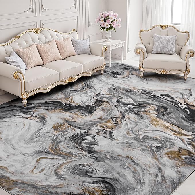 4x6 Washable Area Rugs for Living Room, Stain Resistant Carpet for Dining Room by PADOOR