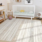 Nakagishi Area Rug Living Room Rugs: 4X6 Machine Washable Boho Large Neutral - Image 5