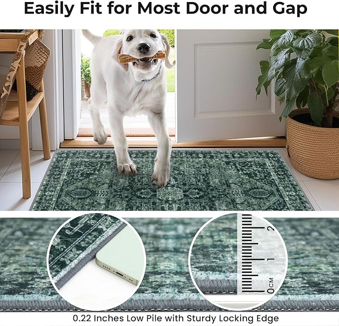 KOZYFLY Boho Area Rug 6x9 Ft Thin Washable Rugs - Image 6