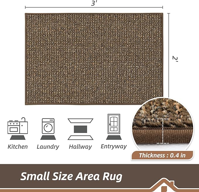 BEQHAUSE 2x3 Entryway Rug Indoor Door Mat Non-Slip Washable, Hallway Rugs - Image 2