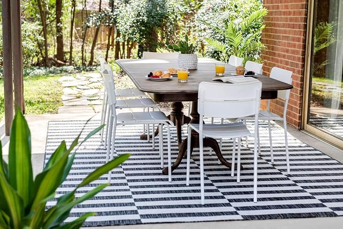 Unique Loom Outdoor Striped Collection Area Rug - Image 10