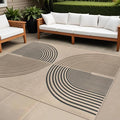 Easy Jute Indoor Outdoor 5x7 Rug, Washable Modern Rainbow Rugs by Rugalia