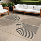 Easy Jute Indoor Outdoor 5x7 Rug, Washable Modern Rainbow Rugs by Rugalia