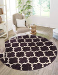 Rugs.com Lattice Collection Rug – 10 Ft Round Purple Medium-Pile Rug Perfect by Rugscom