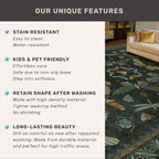 7x9 Insect Dark Green Rugs for Living Room, Boho & Forest Design Area Rug for - Image 7