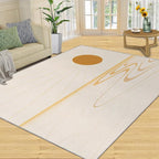 Boho Sun Area Rugs 5x8ft, Minimalist Sunburst Living Room Carpet, Geometric - Image 3