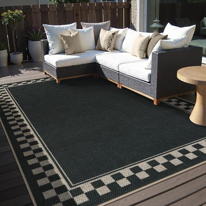 OJIA Easy Jute Area Rug 8x10, Large Outdoor Patio Rugs Washable Rugs - Image 9