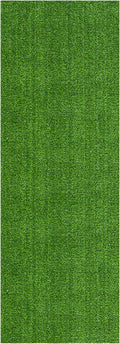 Ottomanson Artificial Grass Turf 22" x 59" Indoor Outdoor Faux Grass Rug by Ottomanson