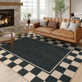 Moynesa Checkered Easy Jute Outdoor Rug 8x10 Area Rugs by Moynesa