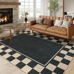 Moynesa Checkered Easy Jute Outdoor Rug 8x10 Area Rugs by Moynesa