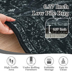 Dark Black 2x6 Runner Rugs for Hallway Entryway, Kitchen Runners Washable Non - Image 6
