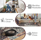 Moynesa Tiger Machine Washable Rug, 3 x 5 Entryway Area Rug Non Slip Vintage - Image 4