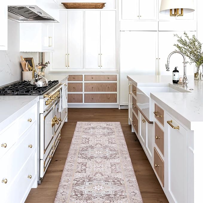 Washable Area Rug. Modern Farmhouse. Vintage. Turkish. Bohemian. Distressed. - Image 2