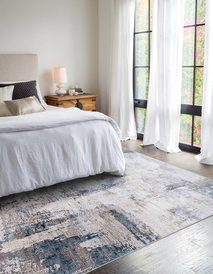 vivorug Washable Rug, Ultra Soft Area Rug 3x5, Non Slip Abstract Small Rug - Image 6
