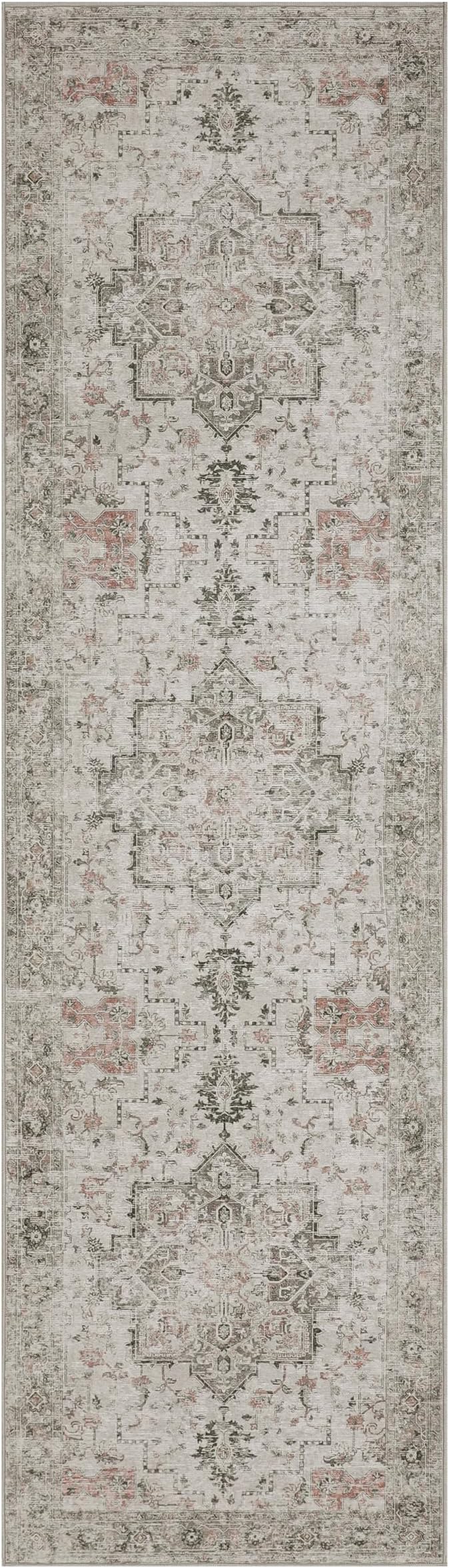 GENIMO Runner Rug 2'6"x5 Machine Washable Non Slip Vintage Hallway Runner Rug - Image 9