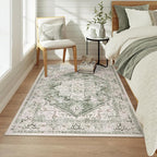 LIVEBOX Washable Area Rug 4x6 Vintage Tribal Bedroom Rugs Vintage Low-Pile - Image 7