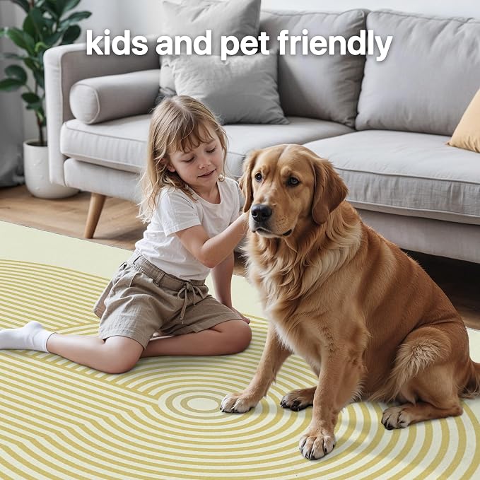 Bavni Area Rugs 8x10, Modern Soft Bedroom Rug, Machine Washable Rug Non Slip - Image 4