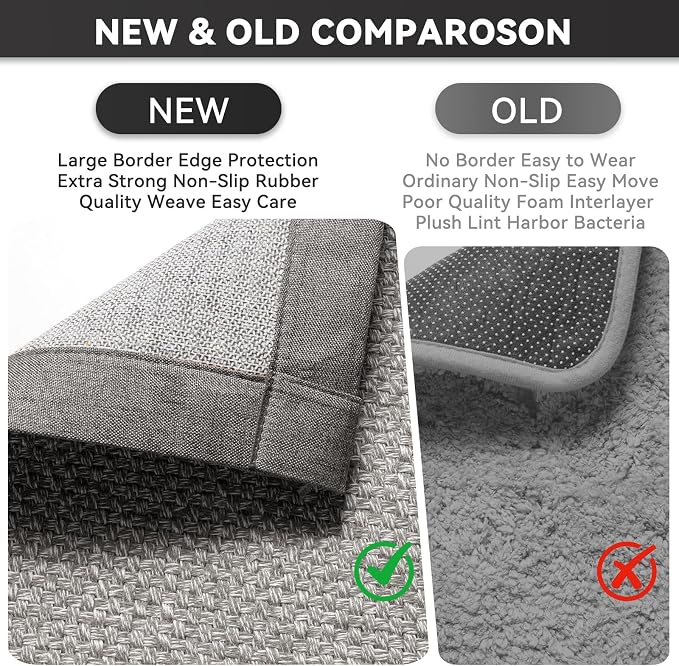Front Door Mat 2'x3', Jute Like Non-Slip Indoor Mat Entrance, Woven Washable - Image 7
