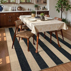 Lahome Striped Easy Jute Dining Room Rug, 6x9 Indoor Outdoor Rugs - Image 6