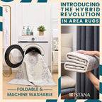 Istana 4x6 Rug - Grey & White Cream Area Rugs 4x6 - Kid & Pet Friendly Machine - Image 3