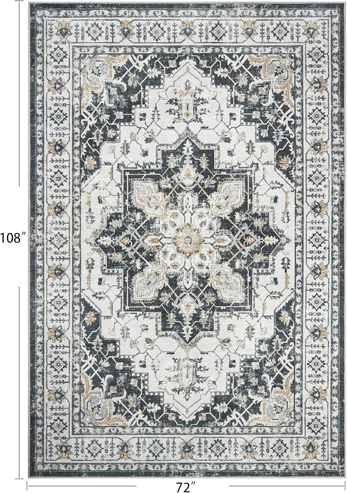 zesthome Washable Rug 6x9 Area Rugs, Stain Resistant Rugs - Image 2