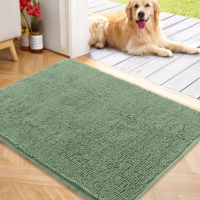 OLANLY Dog Door Mat for Muddy Paws 40x32, Absorbs Moisture and Dirt, Absorbent by OLANLY