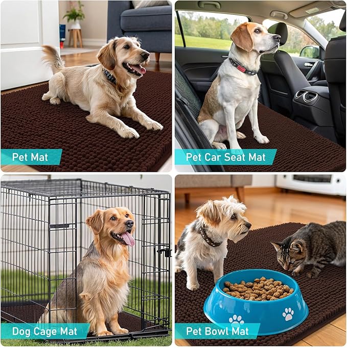 OLANLY Dog Door Mat for Muddy Paws 30x20, Absorbs Moisture and Dirt, Absorbent - Image 7