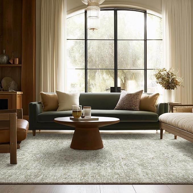 6x9 Washable Rug Vintage Fade Resistant Boho Distressed Non-Slip Indoor Large - Image 2