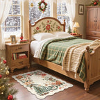 Lahome Floral Christmas Rug, 2x4 Washable Christmas Kitchen Rugs Indoor - Image 2