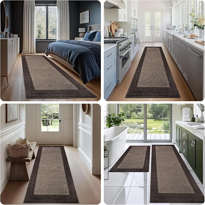 Machine Washable Kitchen Rugs Set of 2, Non Slip Kitchen Mats - Image 4