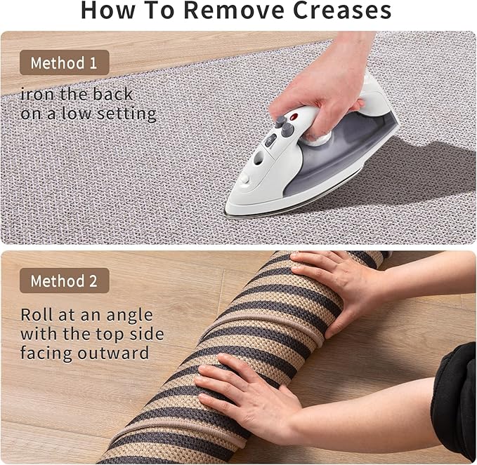 Tangsoo Easy Jute 3x5 Rug for Living Room, Non-Slip Thin Dark Brown Rainbow - Image 6