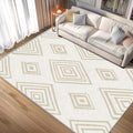 Washable 4x4 Modern Geometric Rug Living Room, Modern Geometric Home Decor by Unknown