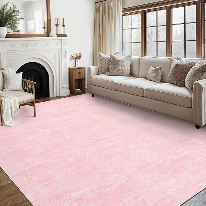 Living Room Area Rug 9x12 Machine Washable Rug Non-Slip Stain Resistant Modern - Image 8