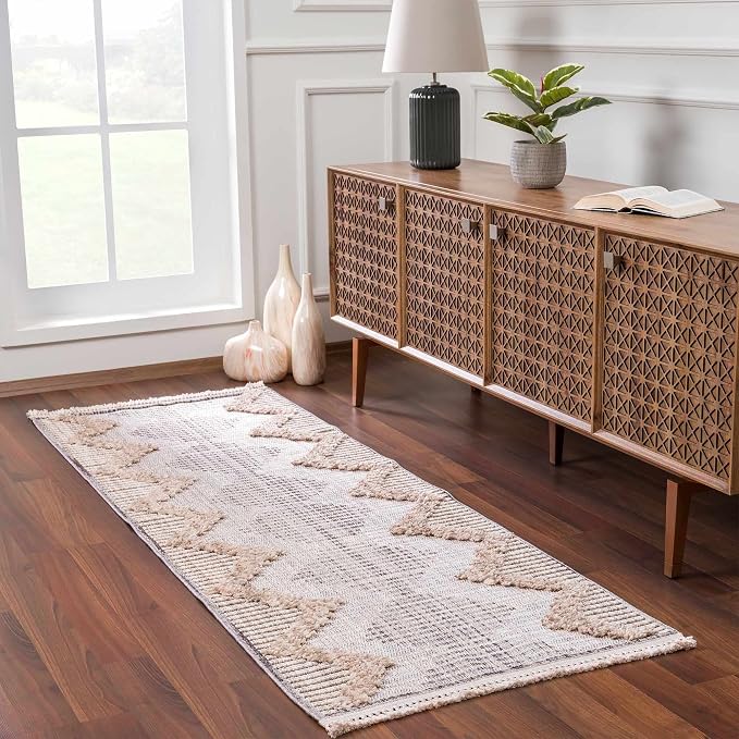 Hauteloom Maulawin Farmhouse Living Room Bedroom Southwestern Tribal Area Rug - Image 7