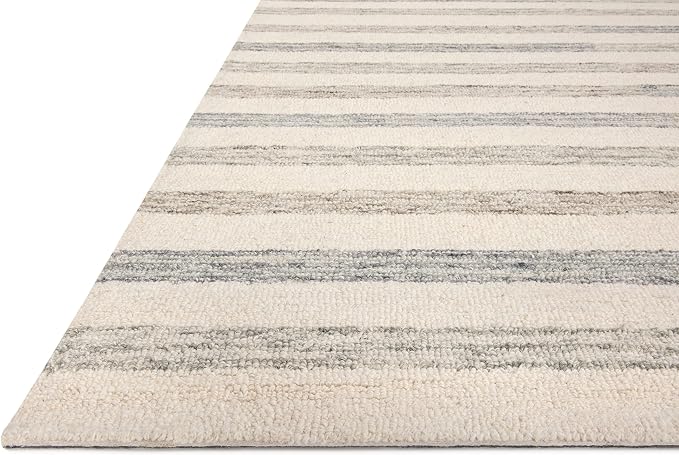 Loloi Chris Loves Julia Chris Collection CHR-05 Ivory/Slate 9'-3" x 13' - Image 6