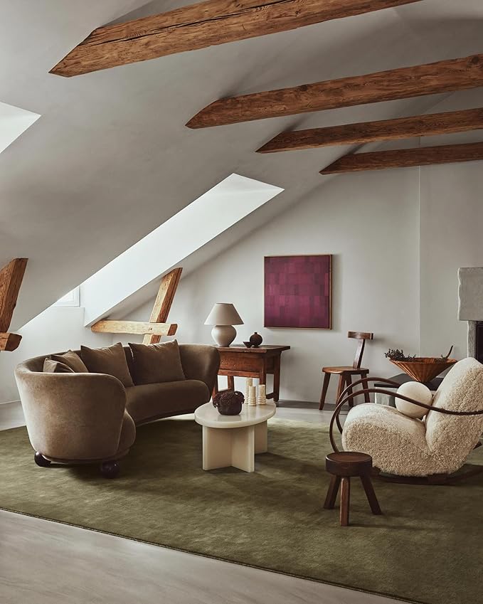 Hand-Tufted Wool Round Area Rug – Soft Premium Wool Carpet by Unknown