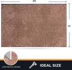 PURRUGS Easy Care Area Rug 6ft x 9ft, Non-Slip Washable Entryway Rug, Stain - Image 2